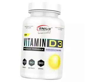 Витамин Д3, Холекальциферол, Vitamin D3 2000, Genius Nutrition  90таб (36562004)