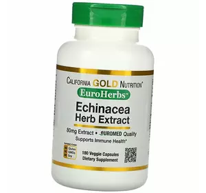 Экстракт травы эхинацеи, EuroHerbs Echinacea Herb Extract, California Gold Nutrition  60вегкапс (71427002)
