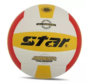 Мяч волейбольный Direct VB4055-34 Star  №5 Бело-желтый (57623122)