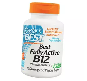 Активный Витамин В12, Fully Active B12 1500, Doctor's Best  60вегкапс (36327018)