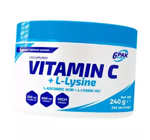 Витамин С с Лизином, Vitamin C + L-Lysine, 6Pak  240г (36350009)