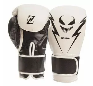 Перчатки боксерские BO-1420 Zelart  12oz Бело-черный (37363058)