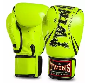 Перчатки боксерские FBGVSD3-TW6 Twins  14oz Салатовый (37426071)