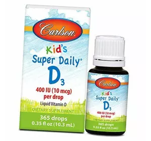 Витамин Д для детей, Kid's Super Daily D3, Carlson Labs  10мл (36353064)