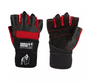 Перчатки Dallas Wrist Wrap Gorilla Wear  M Черно-красный (07369002)