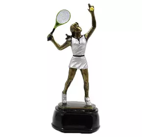 Статуэтка наградная спортивная Большой теннис женский C-2688-B11     Серый (33508141)