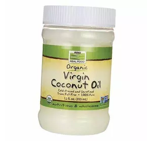 Органическое натуральное кокосовое масло, Organic Virgin Coconut Oil, Now Foods  355мл (05128022)