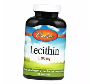 Лецитин соевый, Lecithin 1200, Carlson Labs  100гелкапс (72353001)