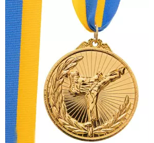Медаль спортивная с лентой Каратэ C-7016     Золотой (33508367)