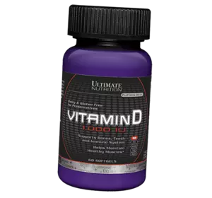 Витамин Д, Vitamin D 1000, Ultimate Nutrition  60гелкапс (36090015)