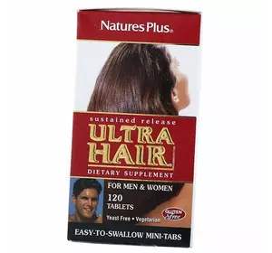 Витамины для волос, Ultra Hair for Men and Women, Nature's Plus  120таб (36375021)