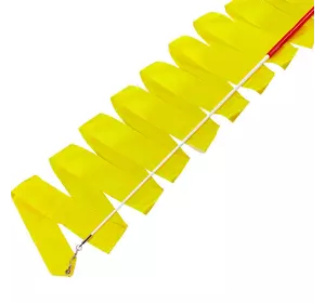 Лента для гимнастики с палочкой C-3248   6,3м Желтый (60506015)