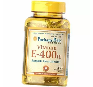 Витамин Е, Альфа-Токоферол, Vitamin E-400, Puritan's Pride  250гелкапс (36367022)