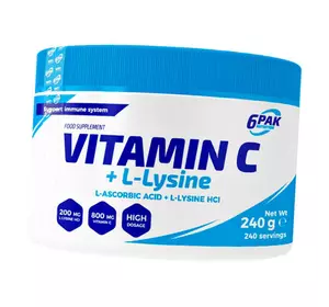 Витамин С с Лизином, Vitamin C + L-Lysine, 6Pak  240г (36350009)