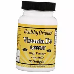 Витамин Д3, Vitamin D3 1000, Healthy Origins  90гелкапс (36354017)