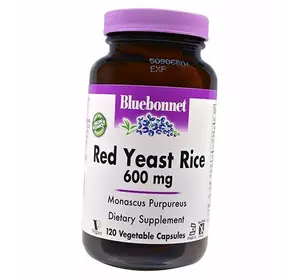 Красный дрожжевой рис, Red Yeast Rice, Bluebonnet Nutrition  120вегкапс (71393005)