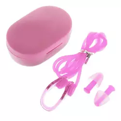 Беруши для плавания и зажим для носа PL-7542    Розовый (60508314)