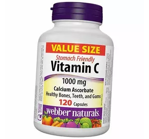 Аскорбат Кальция, Витамин С, Vitamin C Calcium Ascorbate 1000 Stomach Friendly, Webber Naturals  120капс (36485026)
