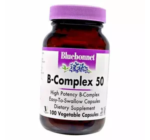 Витамины группы В, B-complex 50, Bluebonnet Nutrition  100вегкапс (36393020)