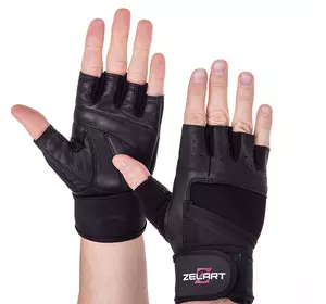 Перчатки для тяжелой атлетики SB-161094 Zelart  M Черный (07363043)