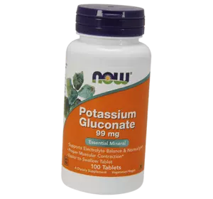 Глюконат Калия, Potassium Gluconate, Now Foods  100таб (36128367)