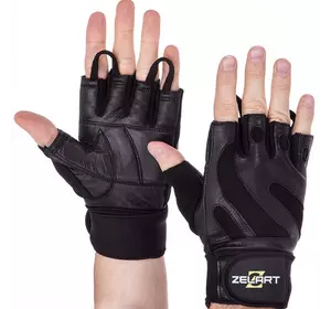 Перчатки для тяжелой атлетики SB-161064 Zelart  XXL Черный (07363039)