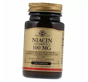 Ниацин, Niacin 100, Solgar  100таб (36313164)