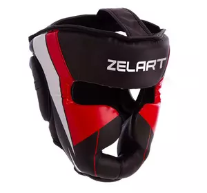 Шлем боксерский с полной защитой BO-7041 Zelart  L Черно-красный (37429473)