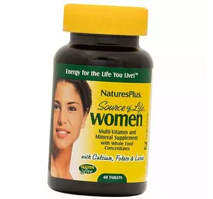 Витамины для женщин, Source of Life Women, Nature's Plus  60таб (36375010)