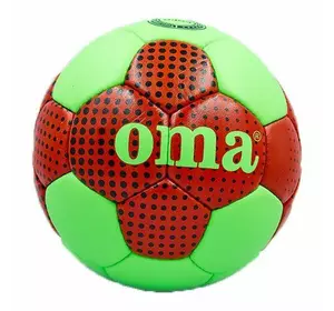 Мяч футбольный Oma Cord JOM-10 No branding  №4 Зелено-красный (57429132)