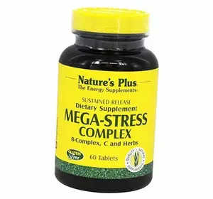 Комплекс для борьбы со стрессом, Mega-Stress Complex, Nature's Plus  60таб (36375003)