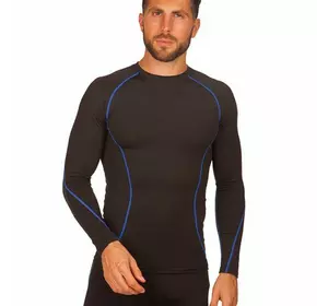 Компрессионная мужская футболка с длинным рукавом LD-1001 FDSO  L Черно-синий (06508041)