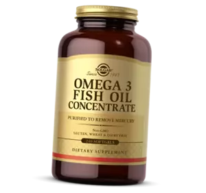 Концентрат рыбьего жира Омега-3, Omega 3 Fish Oil Concentrate, Solgar  240гелкапс (67313004)