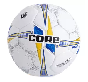 Мяч футбольный Composite Leather Prof CR-001 Core  №5 Бело-сине-желтый (57568025)