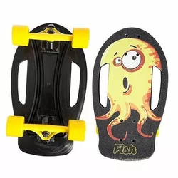 Скейтборд пластиковый Fish Nemo SK-42 No branding   Черно-желтый (60429399)