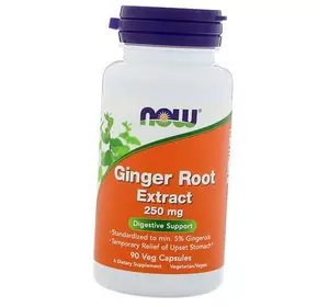 Экстракт имбиря, Ginger Root Extract 250, Now Foods  90вегкапс (71128019)