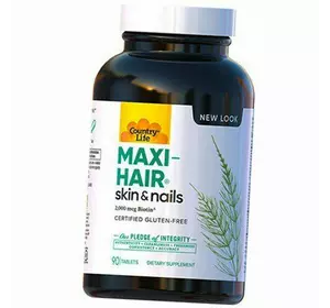 Витамины для кожи и ногтей, Maxi-Hair, Country Life  60таб Ваниль (36124020)