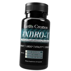 Натуральный бустер тестостерона, Andro-T Natural Testosterone Booster, Earth's Creation  60капс (08604002)