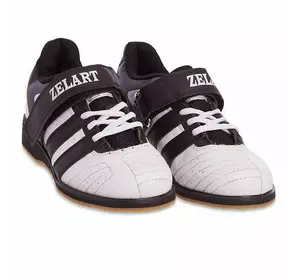Штангетки обувь для тяжелой атлетики OB-4594 Zelart  38 Бело-черный (06363041)