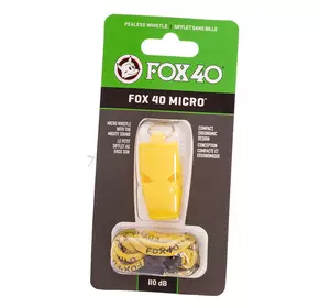 Свисток судейский Micro FOX40     Желтый (33508214)