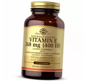 Натуральный Витамин Е, Vitamin E 400, Solgar  100гелкапс (36313098)