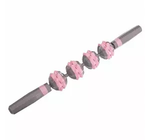 Массажер-палка роликовый Massager Bar FI-2452     Серо-розовый (33508071)