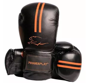 Боксерские перчатки 3016 Power Play  16oz Черно-оранжевый (37228046)