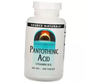 Пантотеновая кислота, Pantothenic Acid 250, Source Naturals  250таб (36355125)