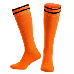 Гетры футбольные мужские CO-5607   40-45 Оранжево-черный (57429101)