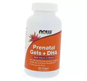 Пренатальные витамины с ДГК, Prenatal Gels with DHA, Now Foods  180гелкапс (36128274)