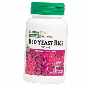 Экстракт красного риса, Red Yeast Rice 600 Caps, Nature's Plus  60вегкапс (71375015)