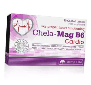Витамины для сердца и кровеносной системы, Chela-Mag B6 cardio, Olimp Nutrition  30таб (36283070)