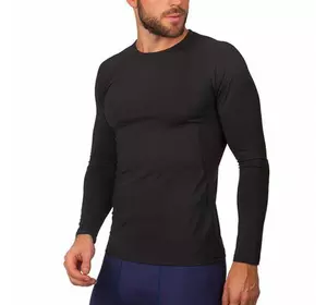 Компрессионная мужская футболка с длинным рукавом 1416 Domino  M Черный (06507055)