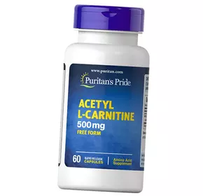 Ацетил Карнитин, Acetyl L-Carnitine 500, Puritan's Pride  30капс (72367049)